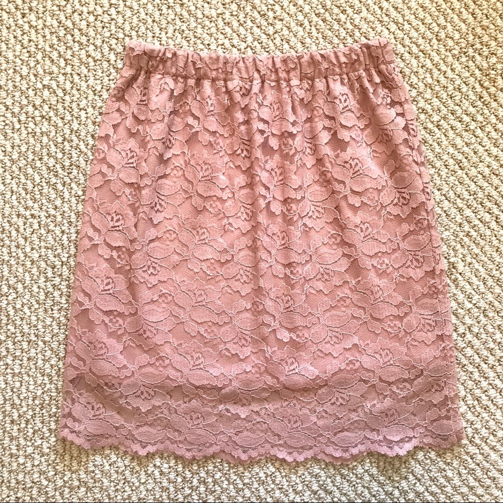 Xhilaration Pink Lace Skirt